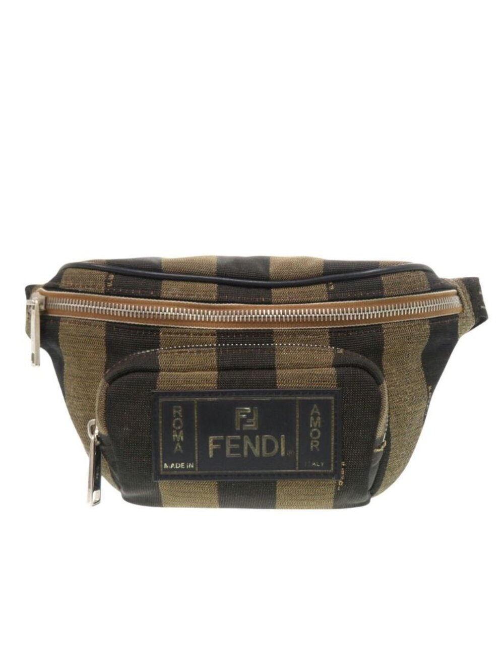 Fendi Pecan Canvas Brown Belt Bag